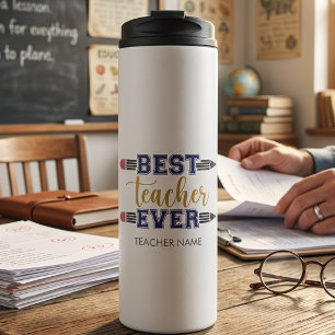 Personalisierter bester Lehrer je - individuelles Thermosbecher