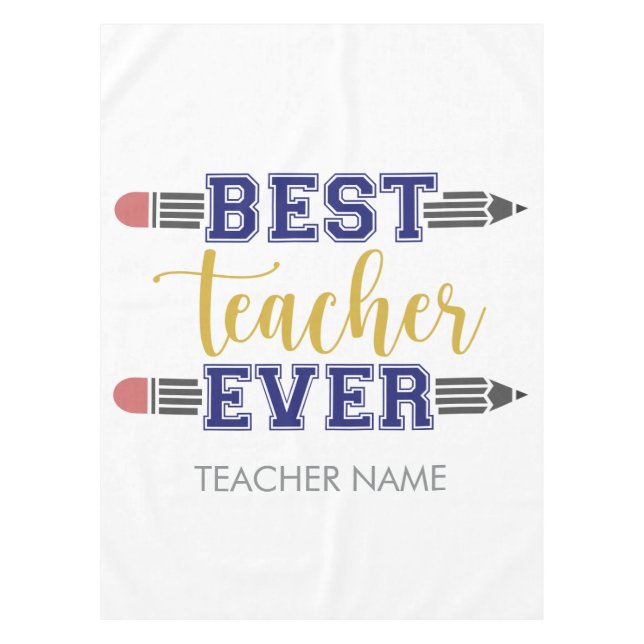 Personalisierter bester Lehrer je - individuelles  Tischdecke (Vorderseite)