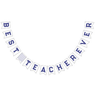 Personalisierter bester Lehrer je - individuelles Wimpelkette
