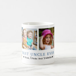 Personalisierter Bester Onkel je 4 FotoCollage Kaffeetasse