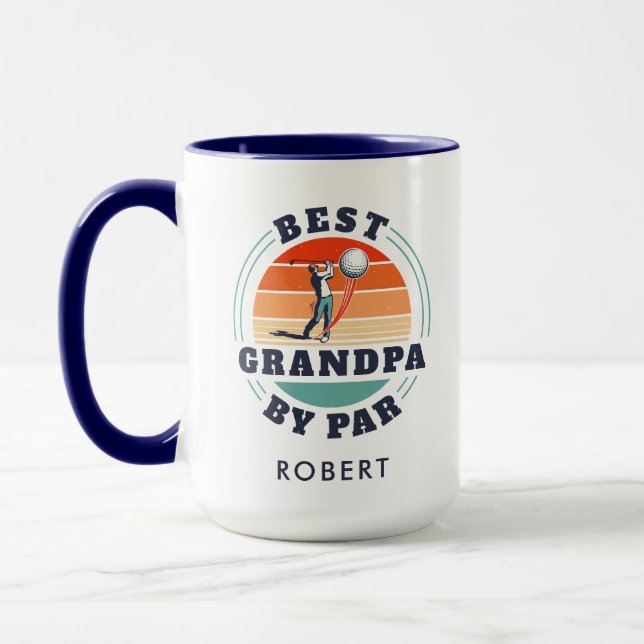 Personalisierter bester Opa Par Golfplatz Lover Tasse (Links)