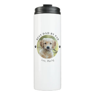 Personalisierter Bester Papa Von Par Hund Foto Thermosbecher
