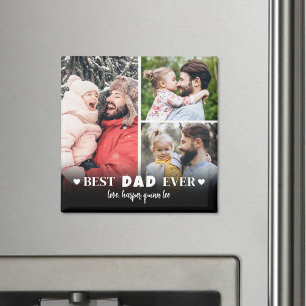 Personalisierter bester Vater Fotocollage Vater Magnet