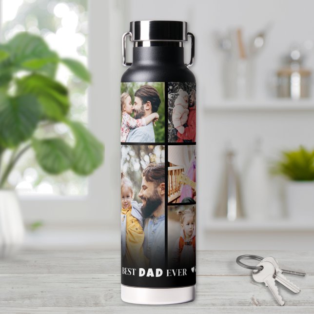 Personalisierter bester Vater Fotocollage Vater Trinkflasche (Personalized Best Dad Photo Collage Father Water Bottle )