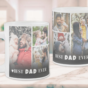Personalisierter bester Vater je 8 Foto Collage Va Mattglastasse