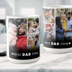 Personalisierter bester Vater je Foto Collage Vate Verwandlungstasse