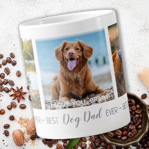 Personalisierter bester Vater je Foto Dog Vater Jumbo-Tasse