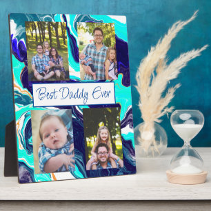 Personalisierter bester Vater je Foto Fotoplatte