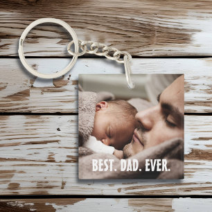 Personalisierter bester Vater je, Foto Schlüsselanhänger