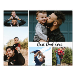 Personalisierter bester Vater je FotoCollage Fotodruck