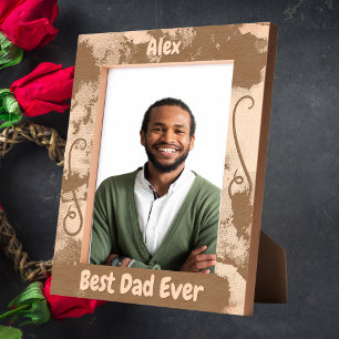Personalisierter bester Vater je Vatertag Geschenk Geätzte Rahmen