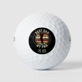 Personalisierter bester Vater nach Par Retro Vater Golfball