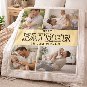 Personalisierter bester Vatertag Benutzerdefinie Fleecedecke