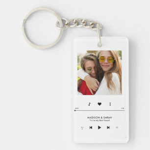 Personalisierter BFF-Schlüsselanhänger mit Musikpl Schlüsselanhänger