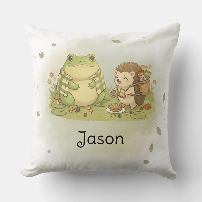 Personalisierter BG 1 Hazel der Igel Kissen (Vorderseite)