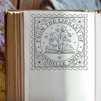Personalisierter Bibliotheksbuch-Lehrer Gummistempel