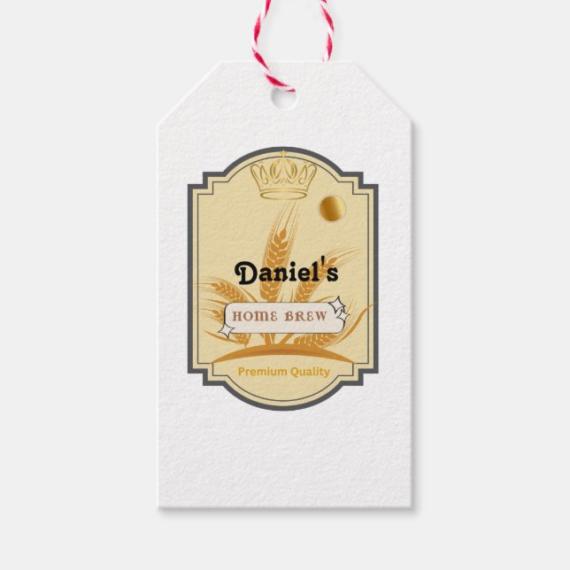 Personalisierter Bierglas-Cup Geschenkanhänger (Vorderseite)