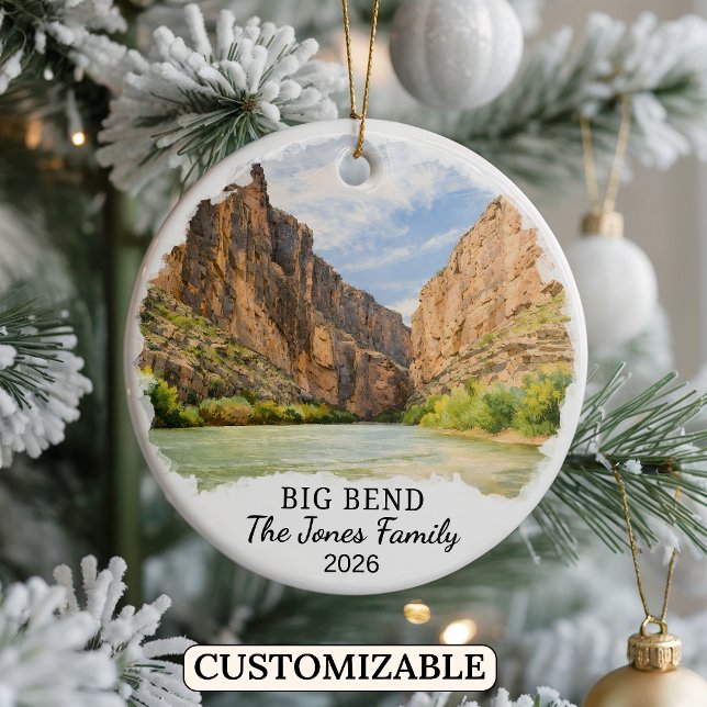 Personalisierter Big-Bend-Nationalpark-Schmuck Tex Keramik Ornament (Von Creator hochgeladen)