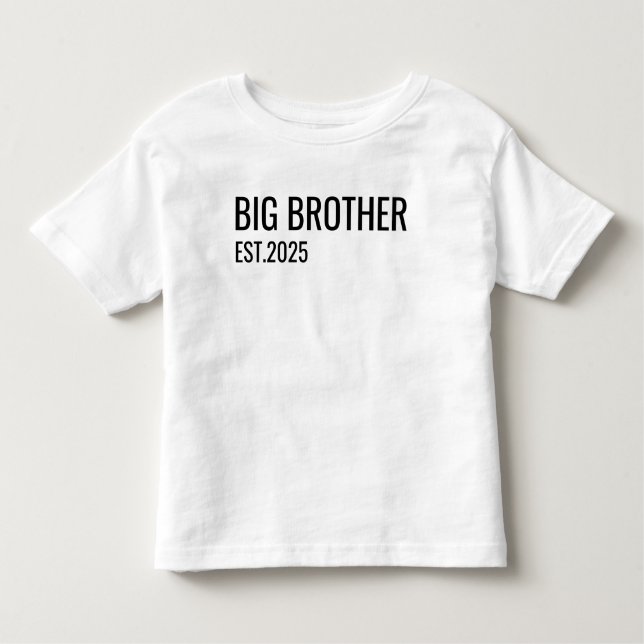 Personalisierter Big Brother T - Shirt, Bruder ver Kleinkind T-shirt (Vorderseite)