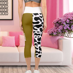 Personalisierter Big Cat Muster Spot Print Animal Capri Leggings