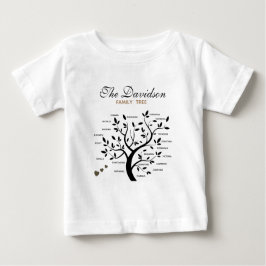 Personalisierter Big Family Tree (20 Namen) Baby T-shirt
