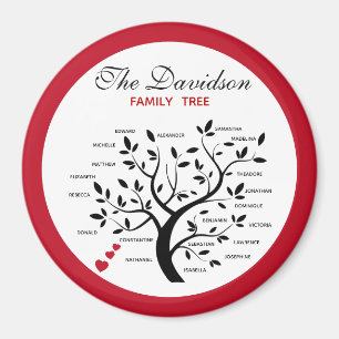 Personalisierter Big Family Tree (20 Namen) Magnet