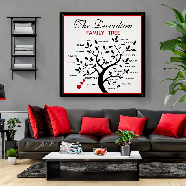Personalisierter Big Family Tree (20 Namen) Poster (Von Creator hochgeladen)