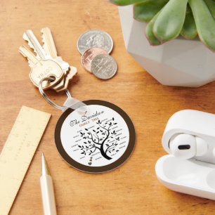 Personalisierter Big Family Tree (20 Namen) Schlüsselanhänger