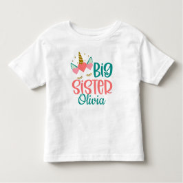 Personalisierter Big SIster mit Namen Kleinkind T-shirt
