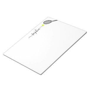 Personalisierter Big Tennis Racket Ball Eleganter  Notizblock