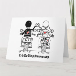 Personalisierter Biker-Motorrad-Hochzeitstag Karte
