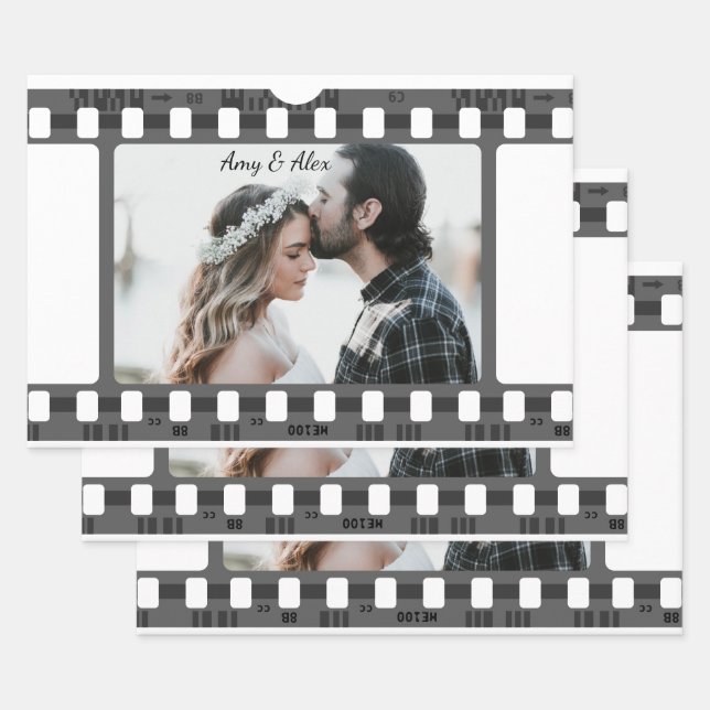 Personalisierter Bilderrahmen für Filmrollen im Tr Geschenkpapier Set (Set)