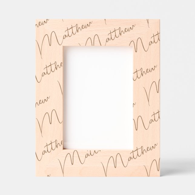 Personalisierter Bilderrahmen, Name handschriftlic Geätzte Rahmen (Vorderseite)