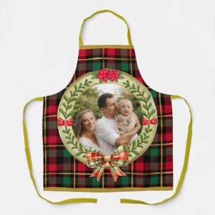Personalisierter Bilderrahmen und Weihnachtskranz Schürze