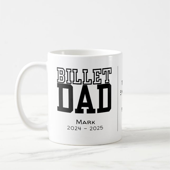 Personalisierter Billet-Vater mit einem wissenscha Kaffeetasse (Links)