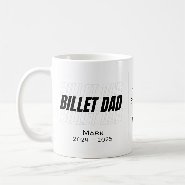 Personalisierter Billet-Vater mit einem wissenscha Kaffeetasse (Links)