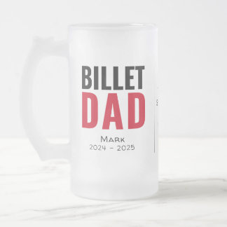 Personalisierter Billet-Vater mit einem wissenscha Mattglas Bierglas