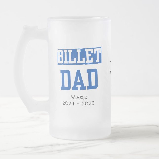 Personalisierter Billet-Vater mit einem wissenscha Mattglas Bierglas (Links)