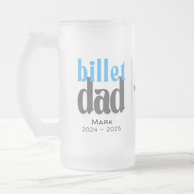 Personalisierter Billet-Vater mit einem wissenscha Mattglas Bierglas (Links)