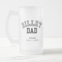Personalisierter Billet-Vater mit einem wissenscha Mattglas Bierglas