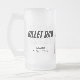 Personalisierter Billet-Vater mit einem wissenscha Mattglas Bierglas