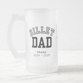 Personalisierter Billet-Vater mit einem wissenscha Mattglas Bierglas