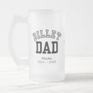 Personalisierter Billet-Vater mit einem wissenscha Mattglas Bierglas