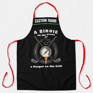 Personalisierter Birdie Green Burger Grill Golf BB Schürze