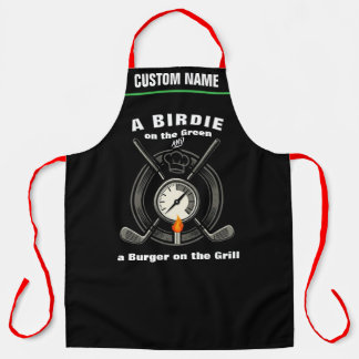 Personalisierter Birdie Green Burger Grill Golf BB Schürze