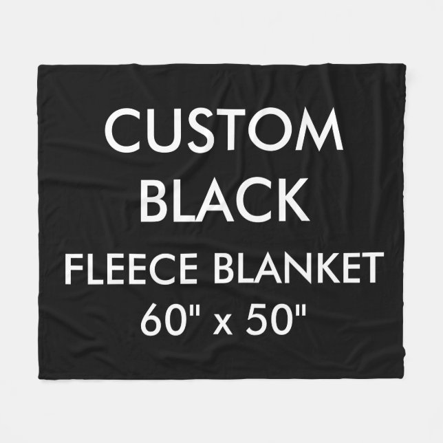 Personalisierter BLACK 60" x 50" Fleece Blanket (Vorderseite (Horizontal))