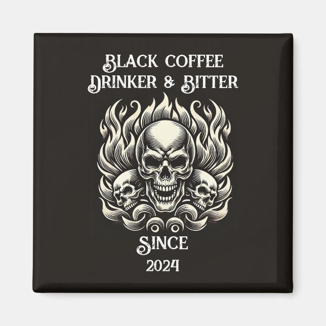 Personalisierter Black Coffee Drink & Bitter Magne Magnet (Vorne)
