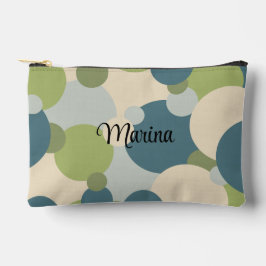 Personalisierter blau-grün-molekularer Toilettenbe Zubehörtasche