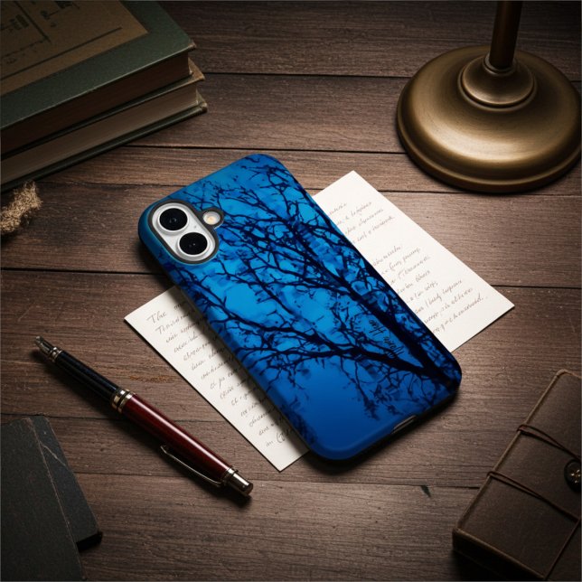 Personalisierter Blaubaum in Regen Case-Mate iPhone Hülle (Von Creator hochgeladen)