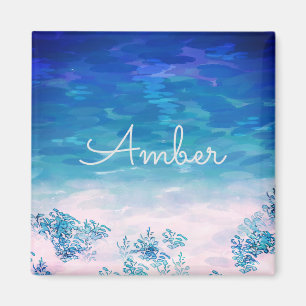 Personalisierter Blaue-Ozean-Strand Magnet